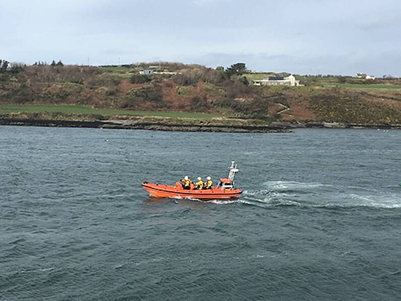 Baltimore lifeboat crew rescue windsurfer who was close to rocks in force 5 wind