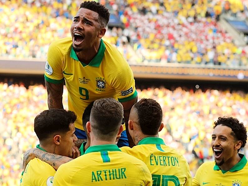 Gabriel Jesus scores then sees red as Brazil win Copa America