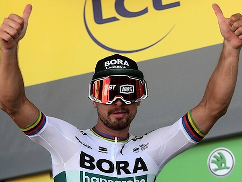 Peter Sagan sprints to stage five victory at the Tour de France