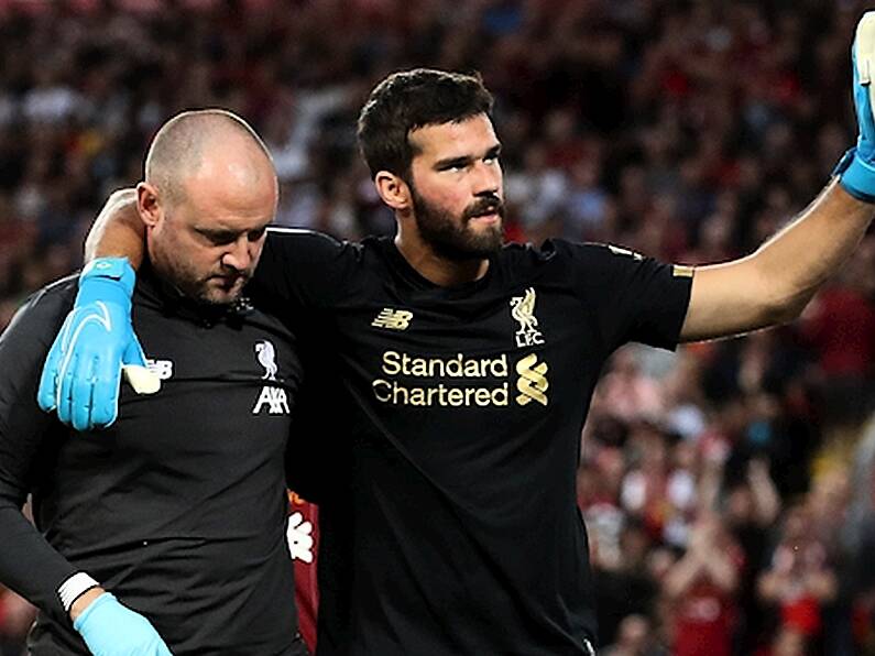 Liverpool keeper Alisson set to miss ‘the next few weeks’, Jurgen Klopp confirms