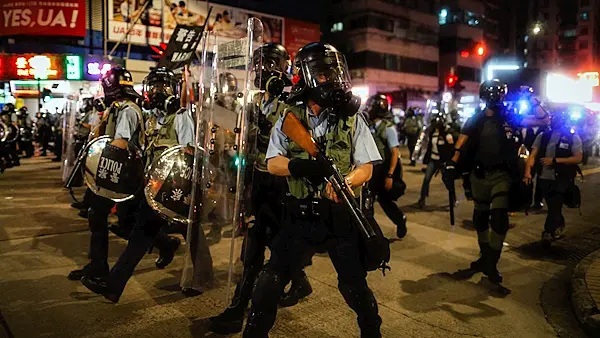 Tear gas fired in new Hong Kong protest as police vow 'to bring all culprits to justice'