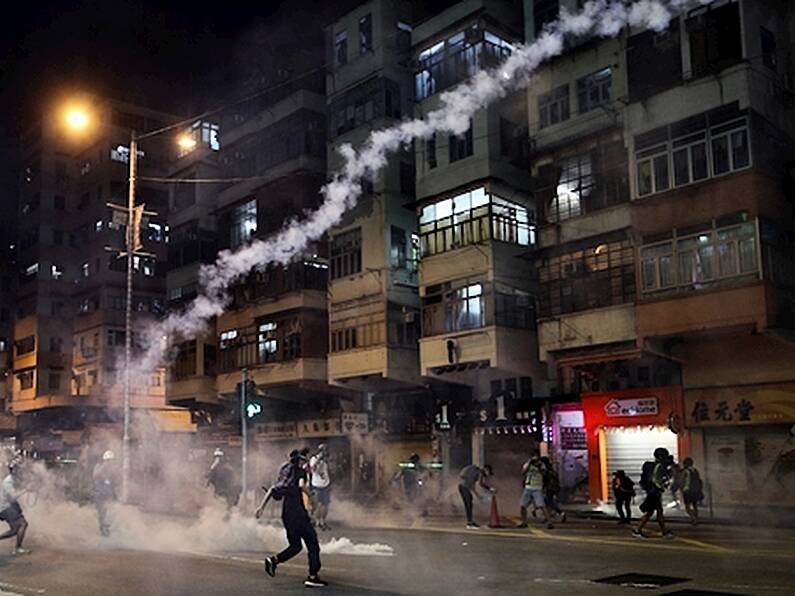 Tear gas fired in new Hong Kong protests