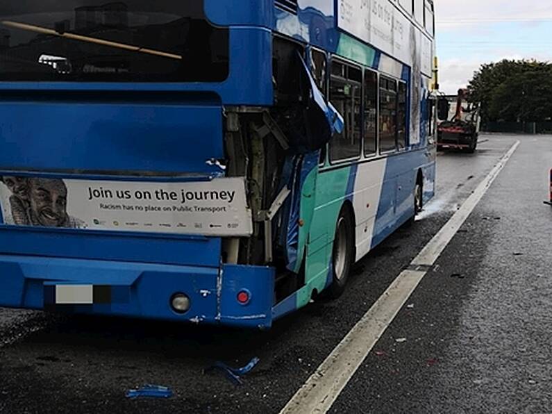 Four people receive treatment after bus and lorry collide in Dublin