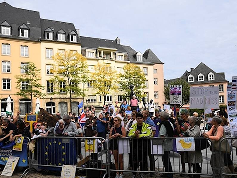 Boris Johnson fails to show up at Luxembourg press conference for fear of being 'drowned out' by protesters