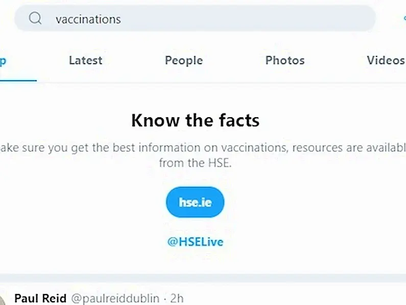 Twitter and HSE collaborate to highlight public health information on vaccinations