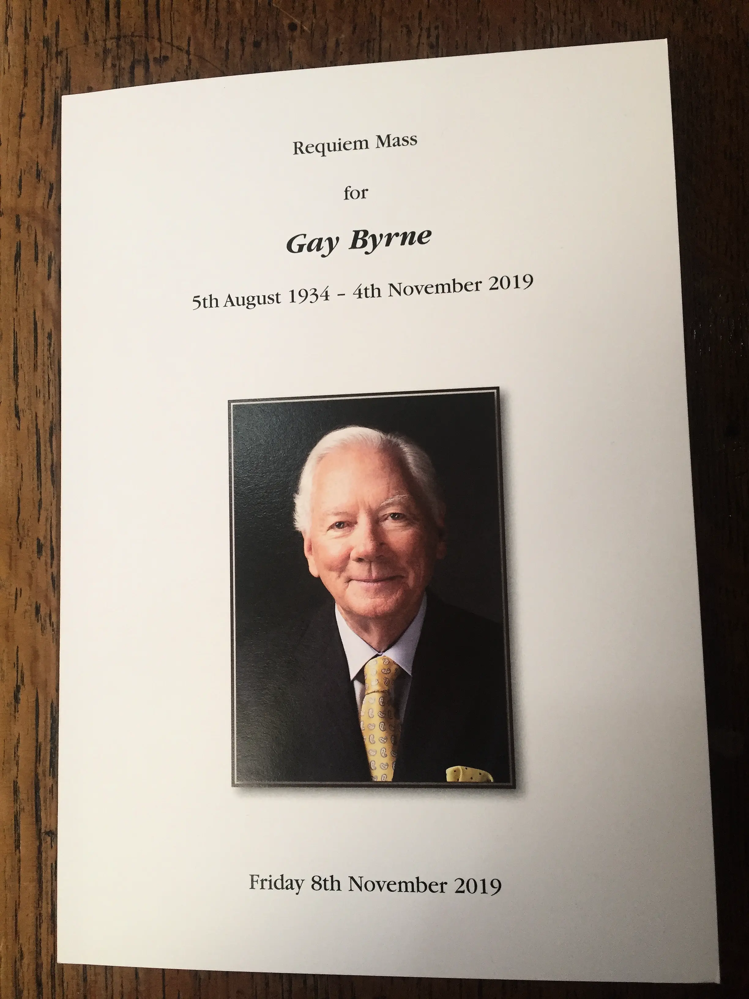 'A Dub and one of our own': Friends and family bid Gay Byrne goodbye