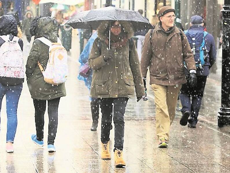 Yellow rainfall warning issued for five counties