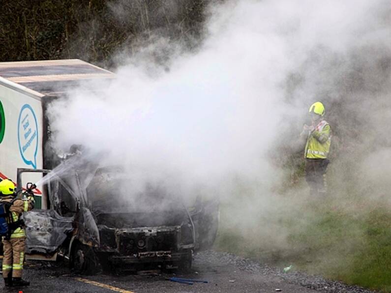 Driver escapes injury after truck burst into flames on motorway