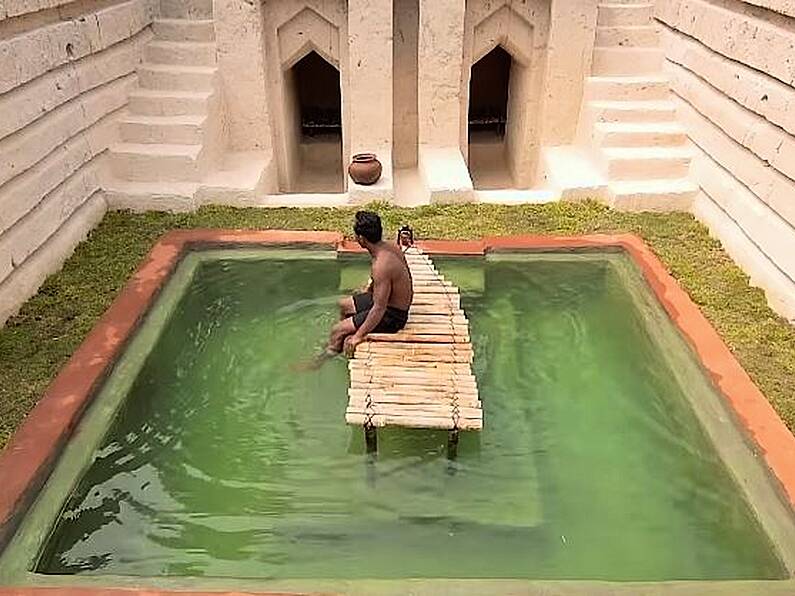 Watch: Man Builds Insane Swimming Pool - By Hand!