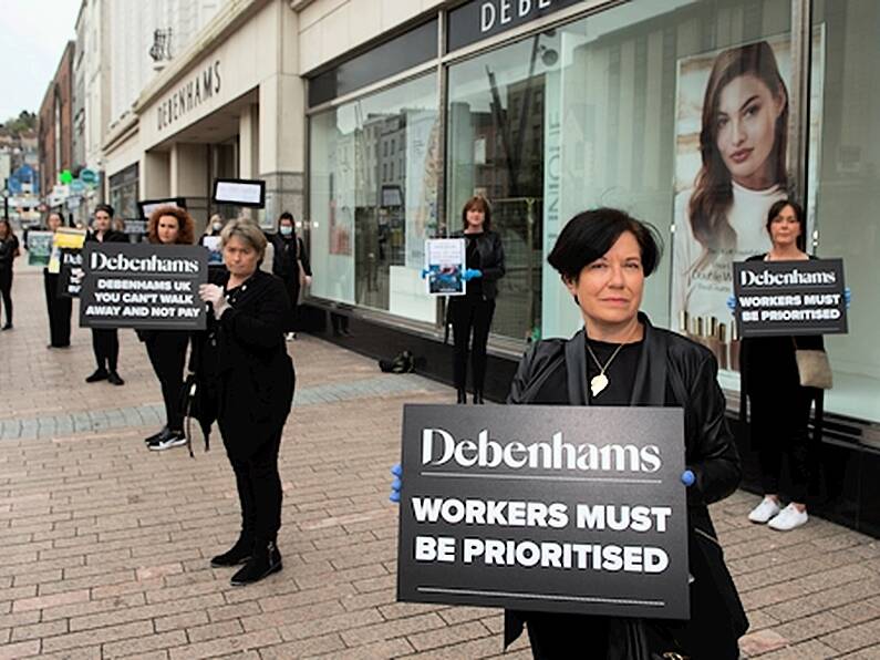 Former Debenhams staff will prevent stock leaving stores until they are paid