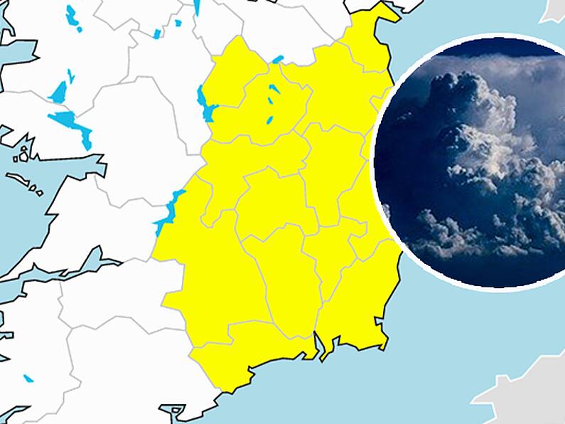 Met Éireann issues Status Yellow thunder warning for entire South East