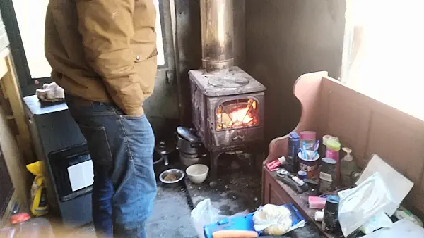 Father and son living in abandoned bus in Cork