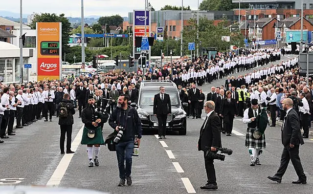 Arlene Foster criticises police and Sinn Féin over republican funeral scenes