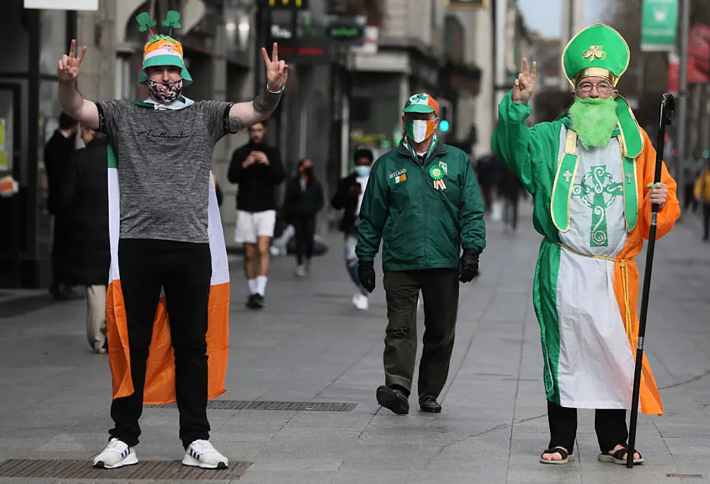 In photos: Revellers celebrate a pandemic St Patrick’s Day