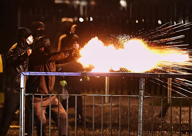 Police blast rioters with water cannon as violence flares again in N Ireland