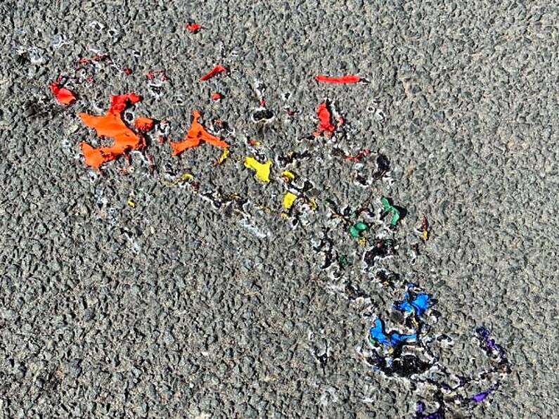 A pride flag was vandalised in Carlow over the weekend