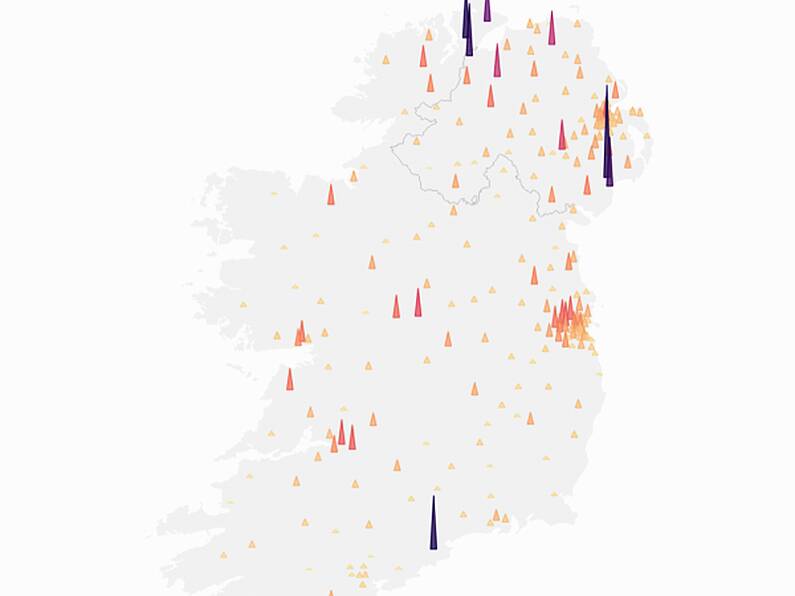 Carlow has the highest of Covid-19 in Ireland