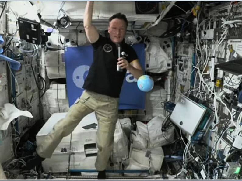 Astronaut in space visits Carlow school students virtually