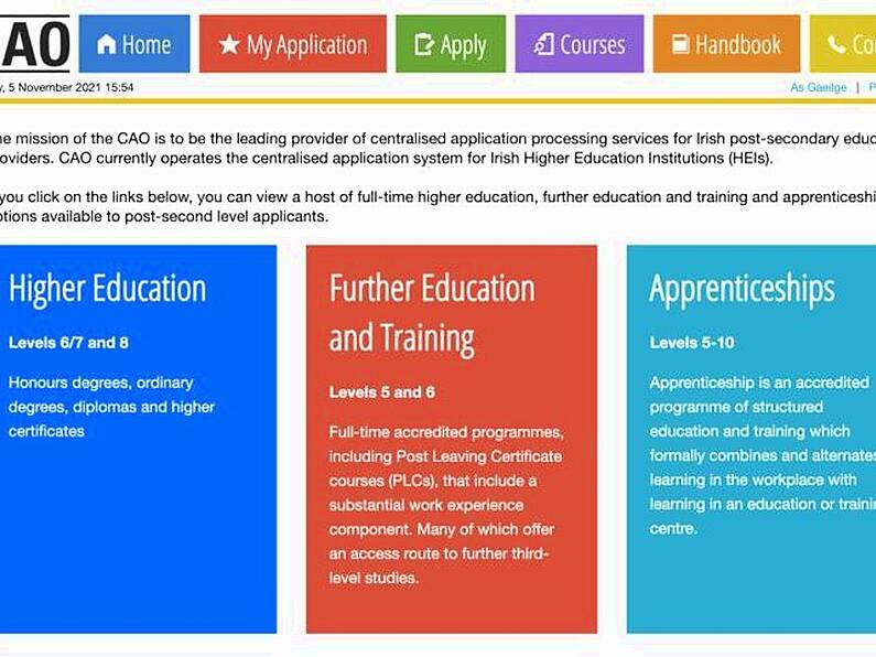 Revamped CAO website shows all third-level options