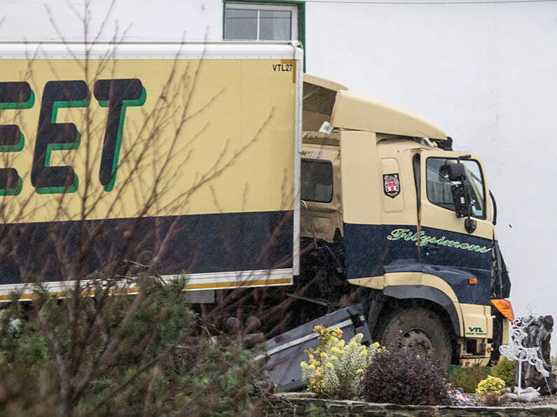 Family have ‘lucky’ escape after lorry crashes into home