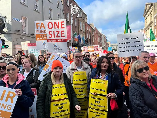 Childcare protest