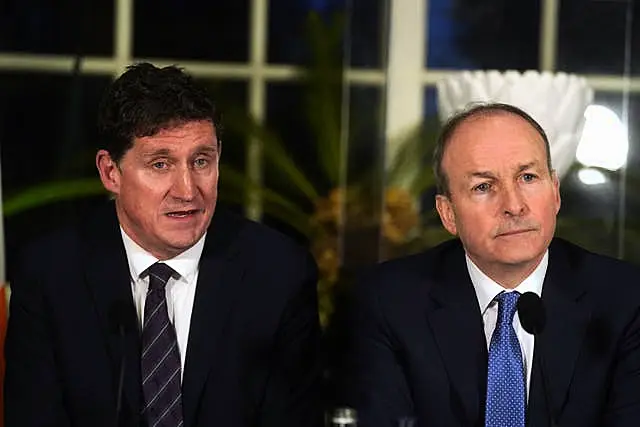 Eamon Ryan and Tanaiste Micheal Martin 