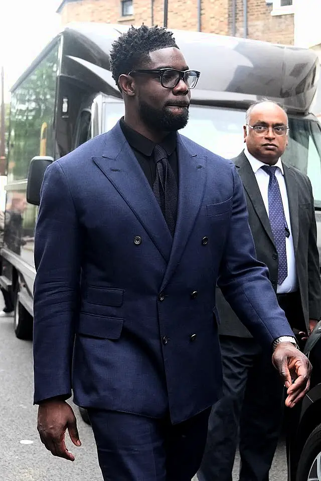 Sky Sports pundit Micah Richards leaving Highbury Corner Magistrates’ Court