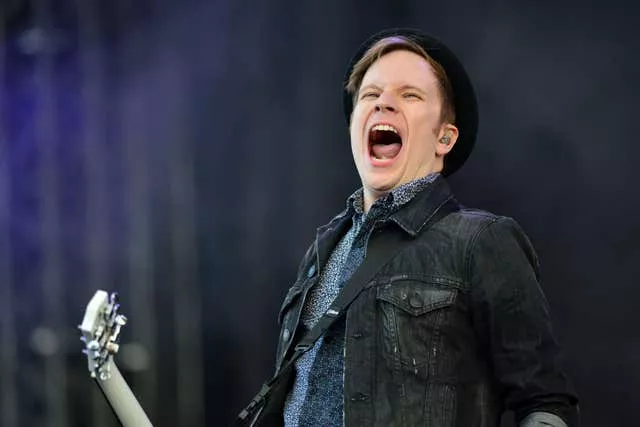 Patrick Stump of Fall Out Boy performs at Download Festival