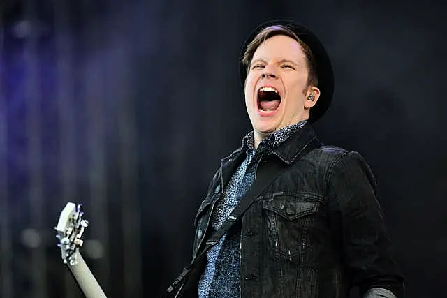 Patrick Stump of Fall Out Boy performs at Download Festival