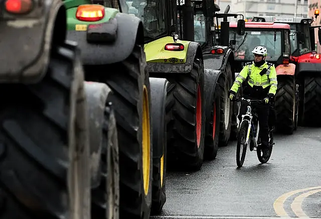 Farmers protest in Dublin