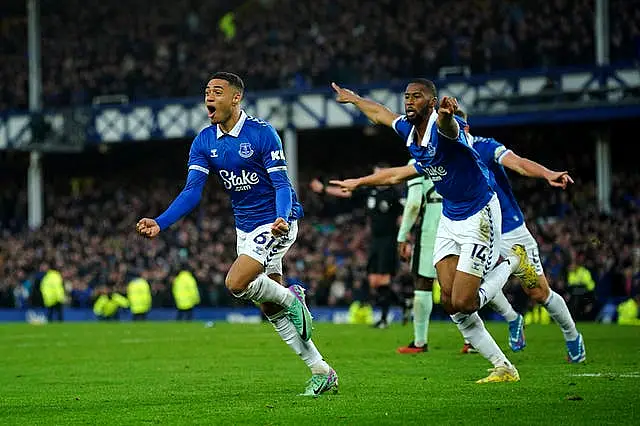 Lewis Dobbin celebrates scoring against Chelsea