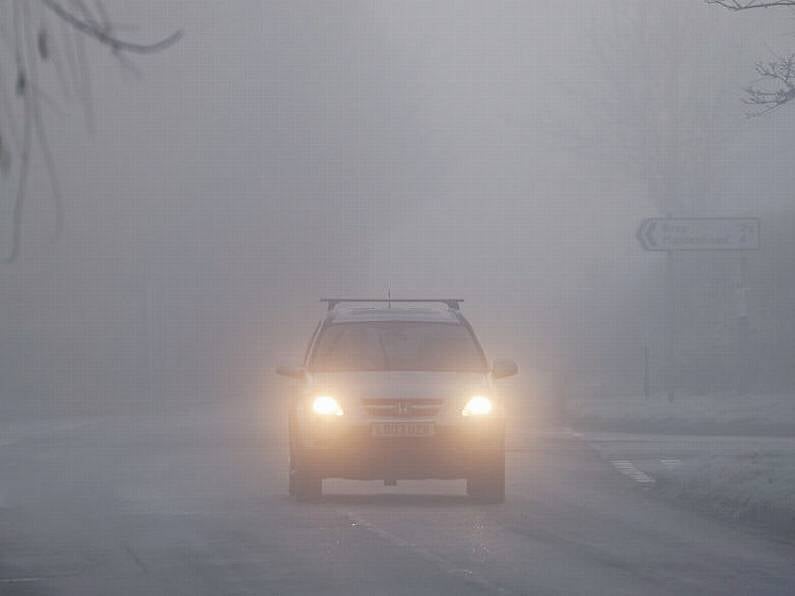 Status yellow fog warning remains in place in South East