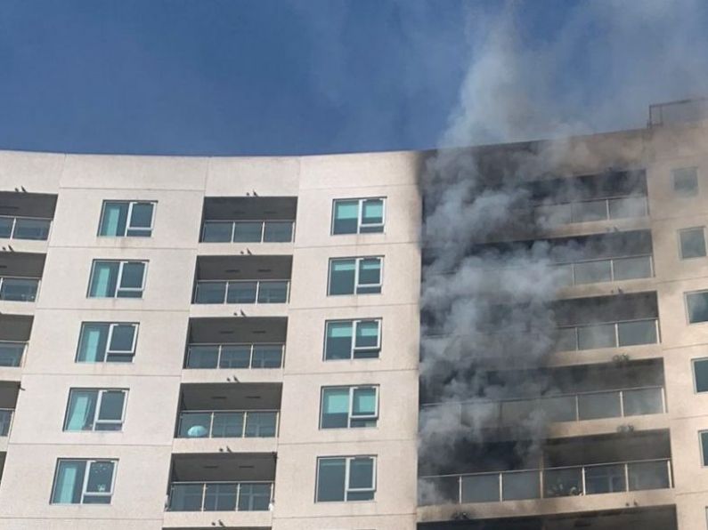 Fire crews battle blaze at Dublin high-rise building