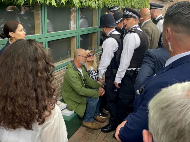 Just Stop Oil protestors disrupt play at Wimbledon