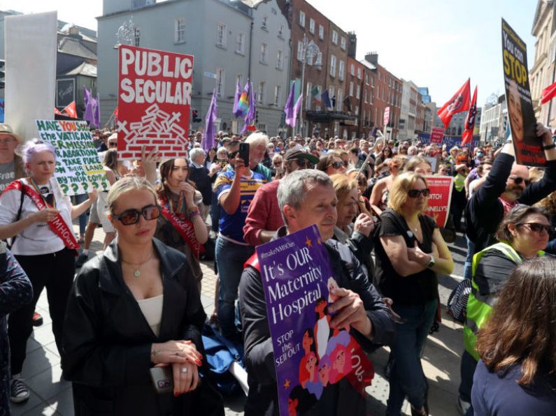 Protesters call for State ownership of new maternity hospital