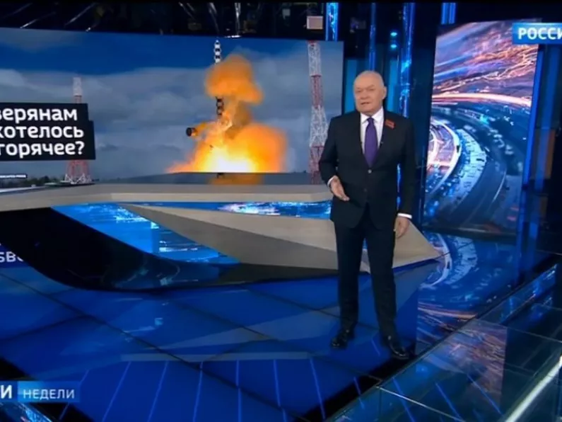 Russian presenter who simulated nuclear attack on Ireland responds to Taoiseach comments