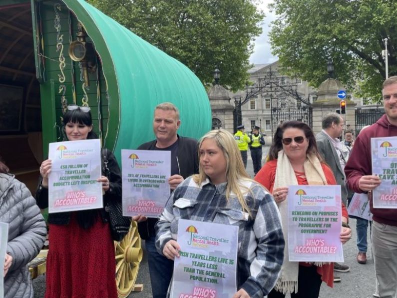 Travellers gather outside Leinster House to highlight crisis in mental health