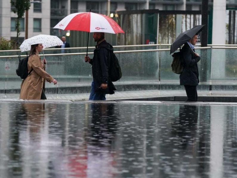 Rain warnings in place for all of South East bar Carlow