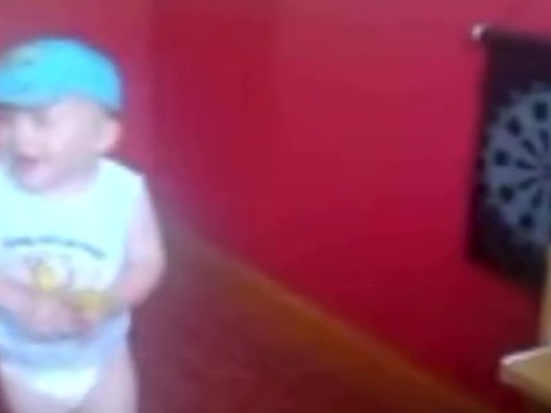Luke Littler plays darts as a toddler in nappies in home video footage