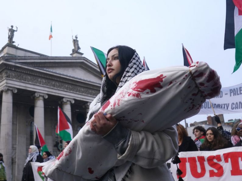 Thousands join pro-Palestinian march in central Dublin