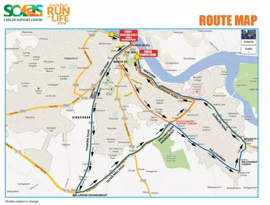 Run For Life map
