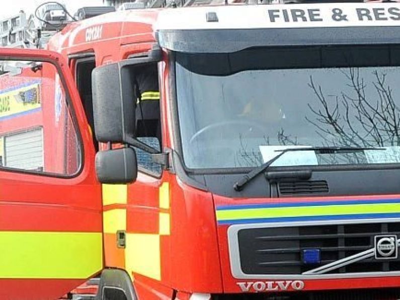 Emergency services are dealing with a fire at a breakers yard in Woodville, County Wexford