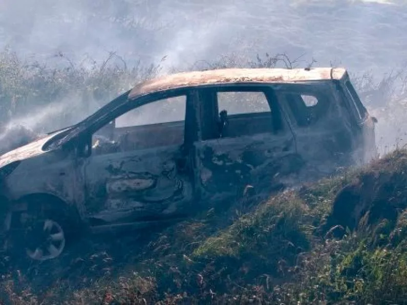 Fire crews battling major gorse fire 'started by crashed car'
