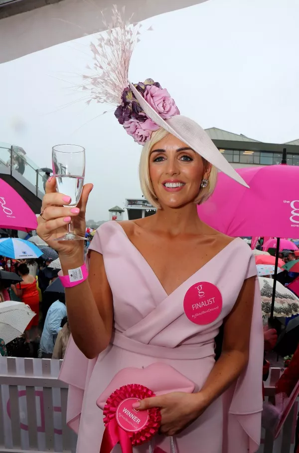Charlene Byers announced as the 2018 winner of ‘the g Hotel Best Dressed Lady’ at the Galway Races