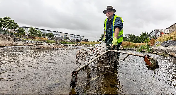 Carlow man and his dog cleaning river one trolley at a time in 'labour of love'