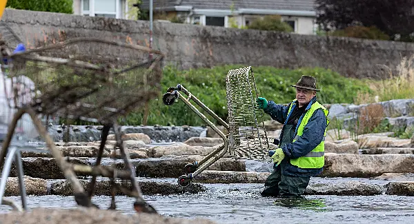 Carlow man and his dog cleaning river one trolley at a time in 'labour of love'