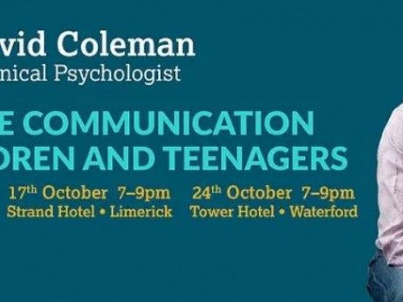 David Coleman talks Effective Communication with Children & Teenagers at The Tower Hotel, Waterford