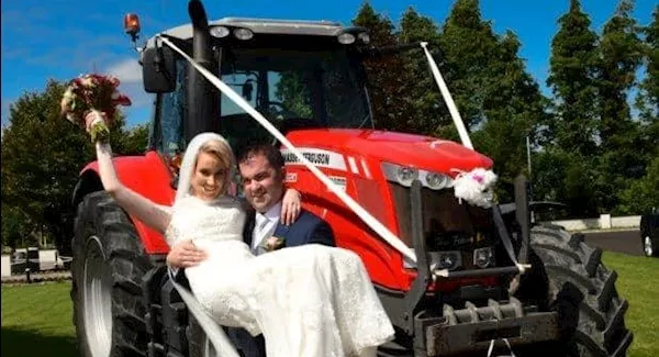 WATCH: Galway bride drives tractor to her own wedding