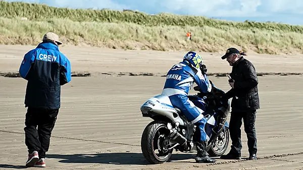 Watch this Clare man break the motorbike sand speed record