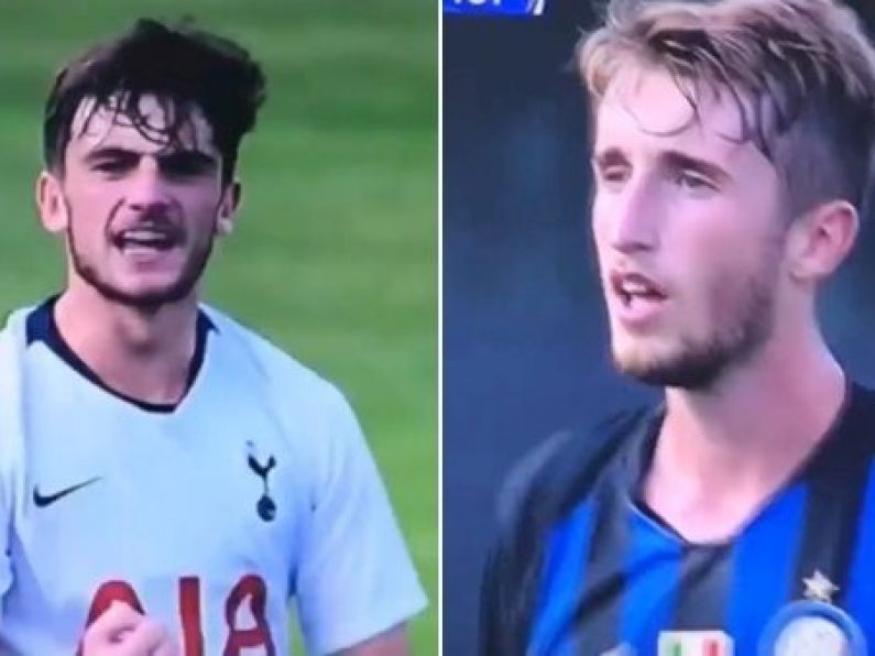 Battle of the Irish as Inter U19 captain and Spurs striker in penalty incident before bizarre red card